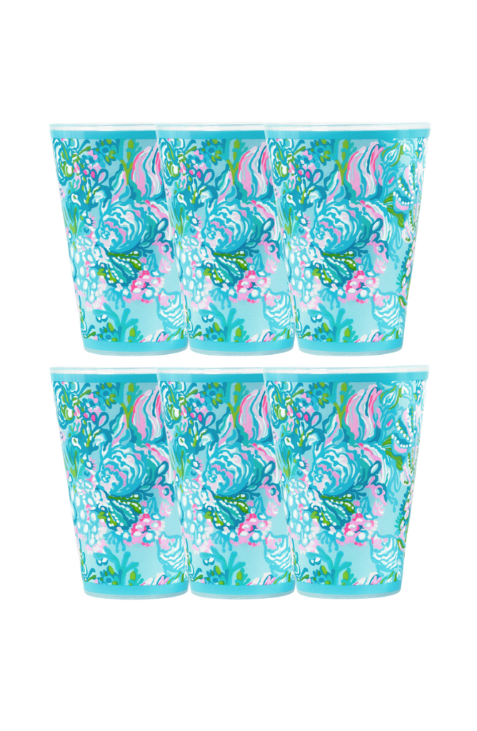 Lilly Pulitzer Plastic Cups (Set of 6)