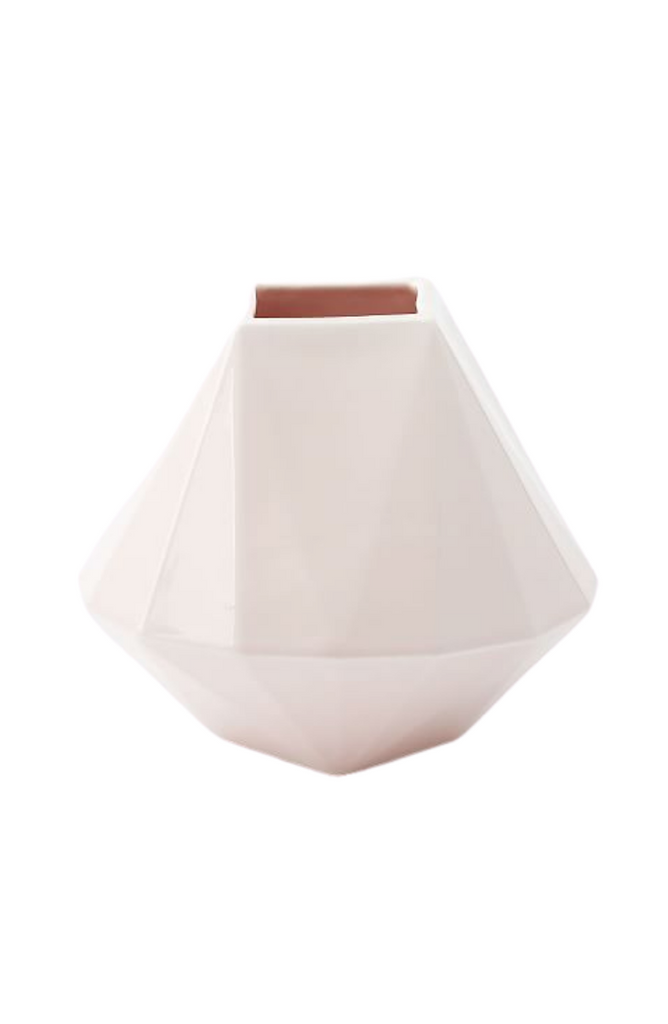 Blush faceted porcelain vase || Chapel & Fox Custom Gift Boxes